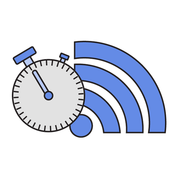 a stop watch with a WIFI symbol to indicate fast and remote hydrocarbon dew point monitoring and detection.